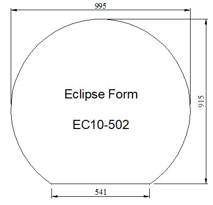 Kachelvloerplaat eclipsvormig 100 x 91,7 x 6 mm